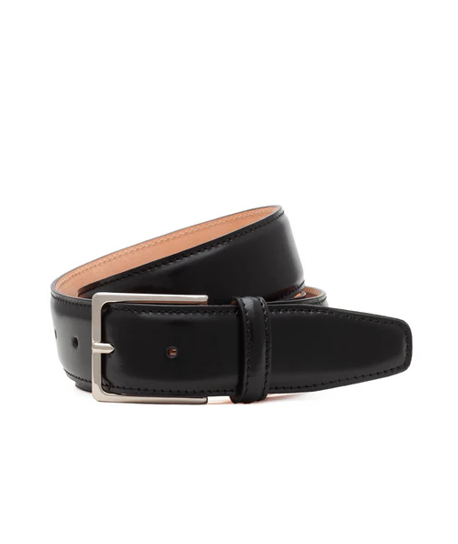 Black Brushed Leather Belt