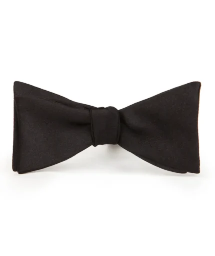 Black Silk Bowtie