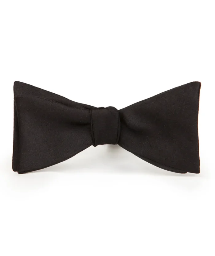 Black Silk Bowtie