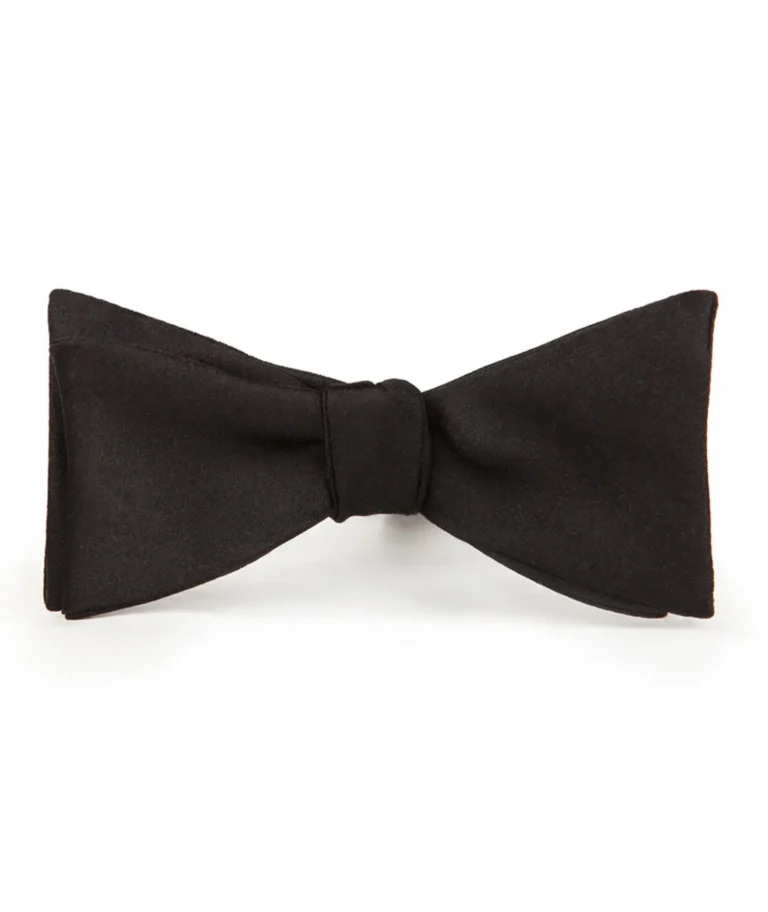Black Silk Bowtie