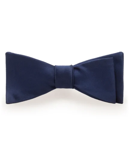 Blue Satin Bowtie
