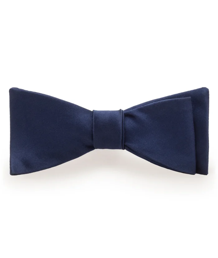 Blue Satin Bowtie