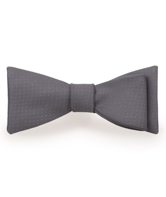 Gray Silk twill Bowtie