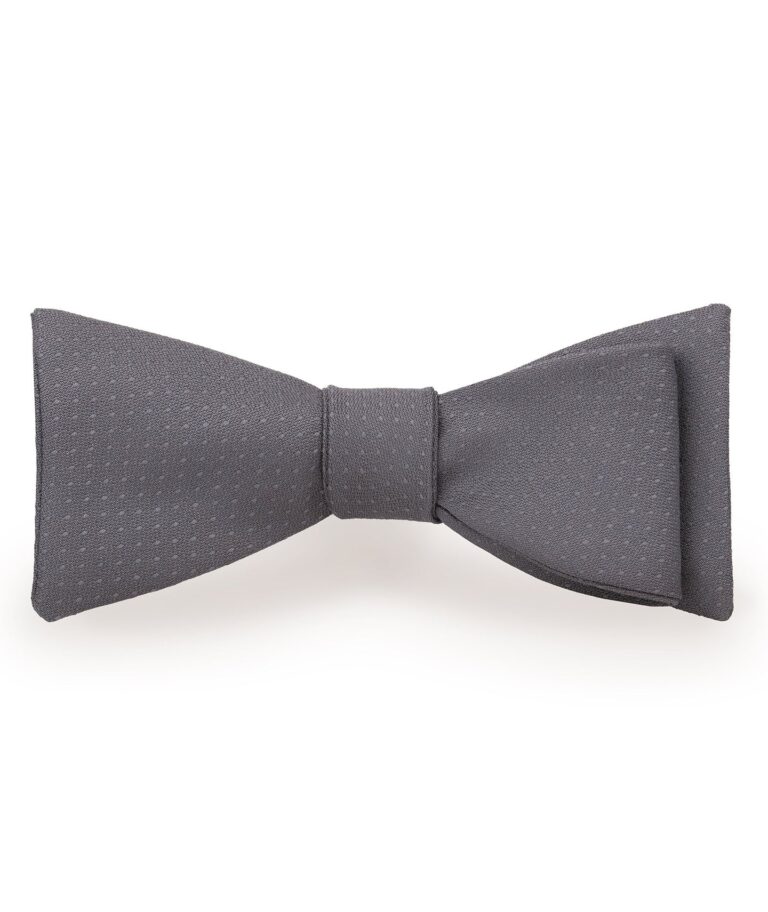 Gray Silk twill Bowtie