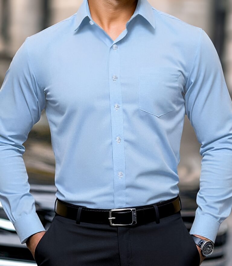 Light Blue Pure Cotton Shirt