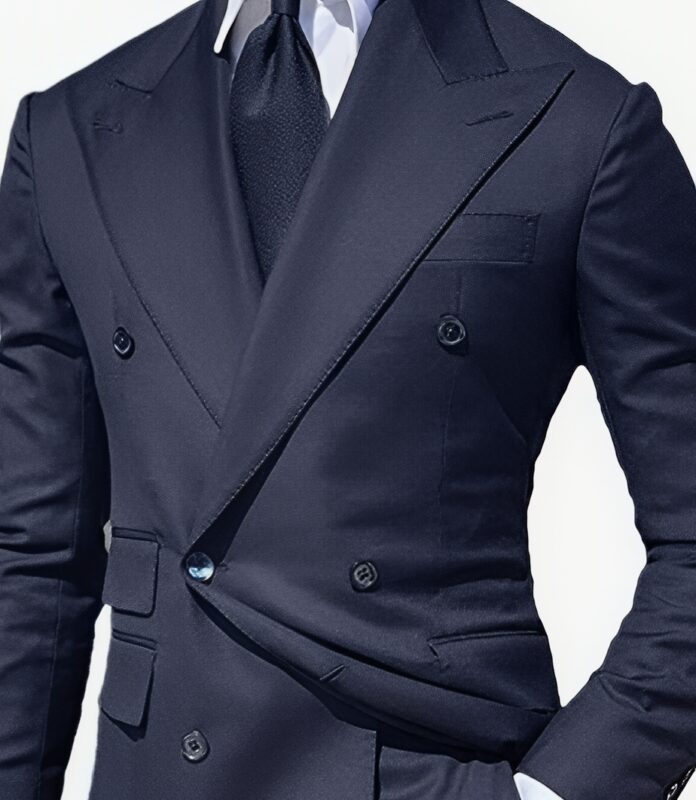 Navy Blue Double Breasted Suit