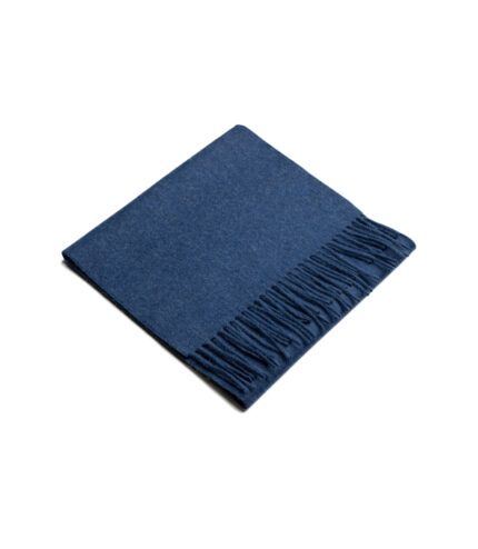 Deep Ocean Blue Cashmere Scarf - Luxurious Feel