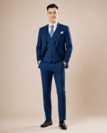 Bright Navy Blue Three-Piece Suit - Image 2