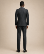 Dark Grey Solid Worsted Suit - Image 4