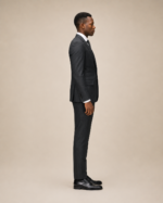 Dark Grey Solid Worsted Suit - Image 3