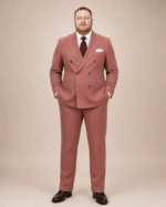 Terracotta Rose Flannel Double-Breasted Suit - Image 2