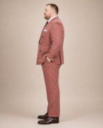 Terracotta Rose Flannel Double-Breasted Suit - Image 3