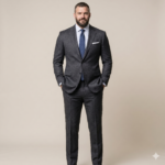 Charcoal Grey Subtle Paisley Suit - Image 2