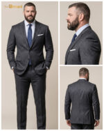 Charcoal Grey Subtle Paisley Suit