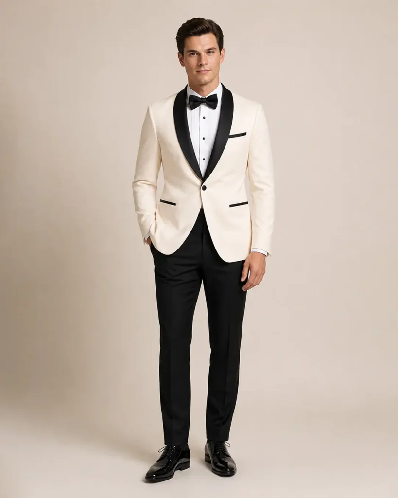 Ivory Shawl-Lapel Dinner Jacket