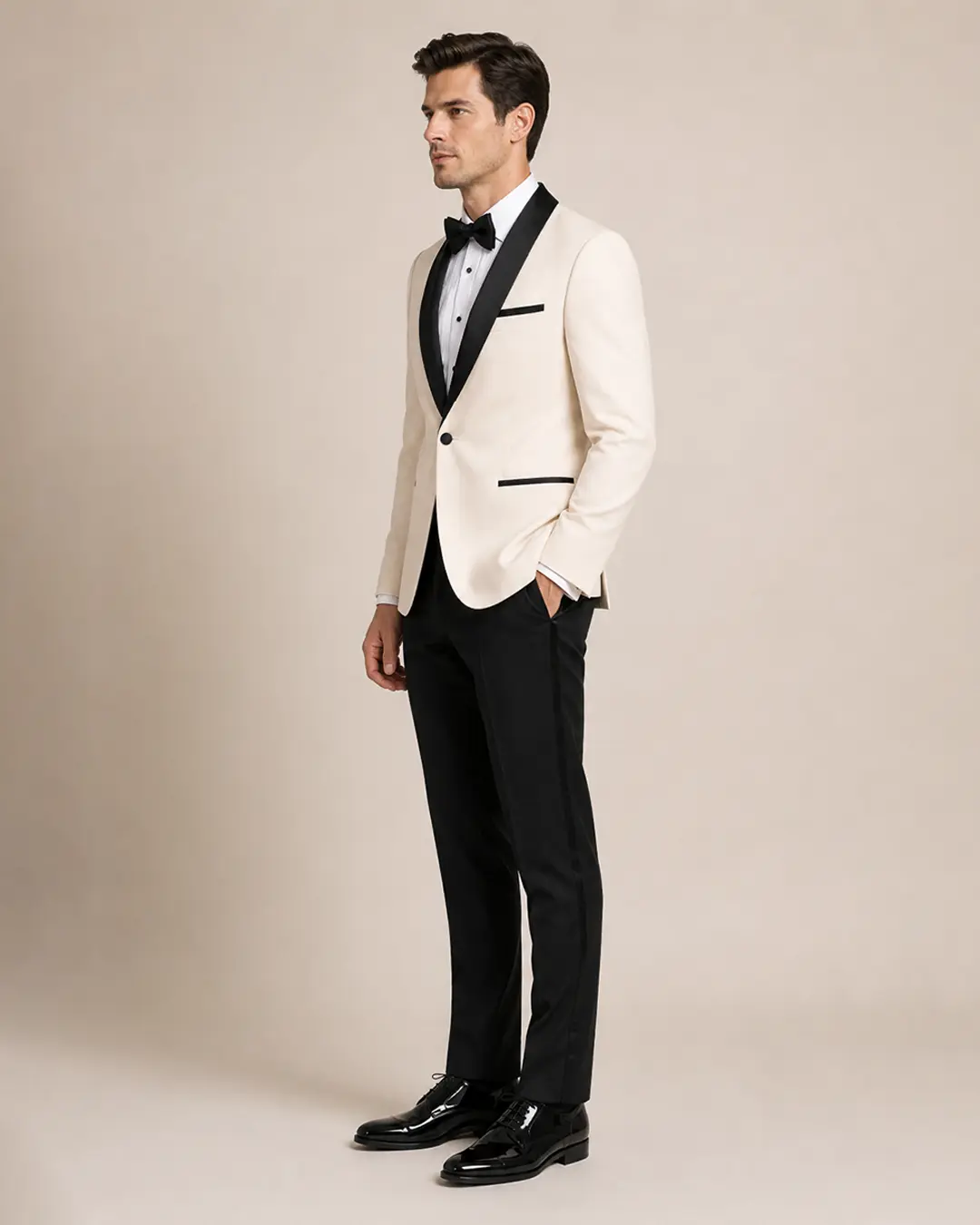 Ivory Shawl-Lapel Dinner Jacket