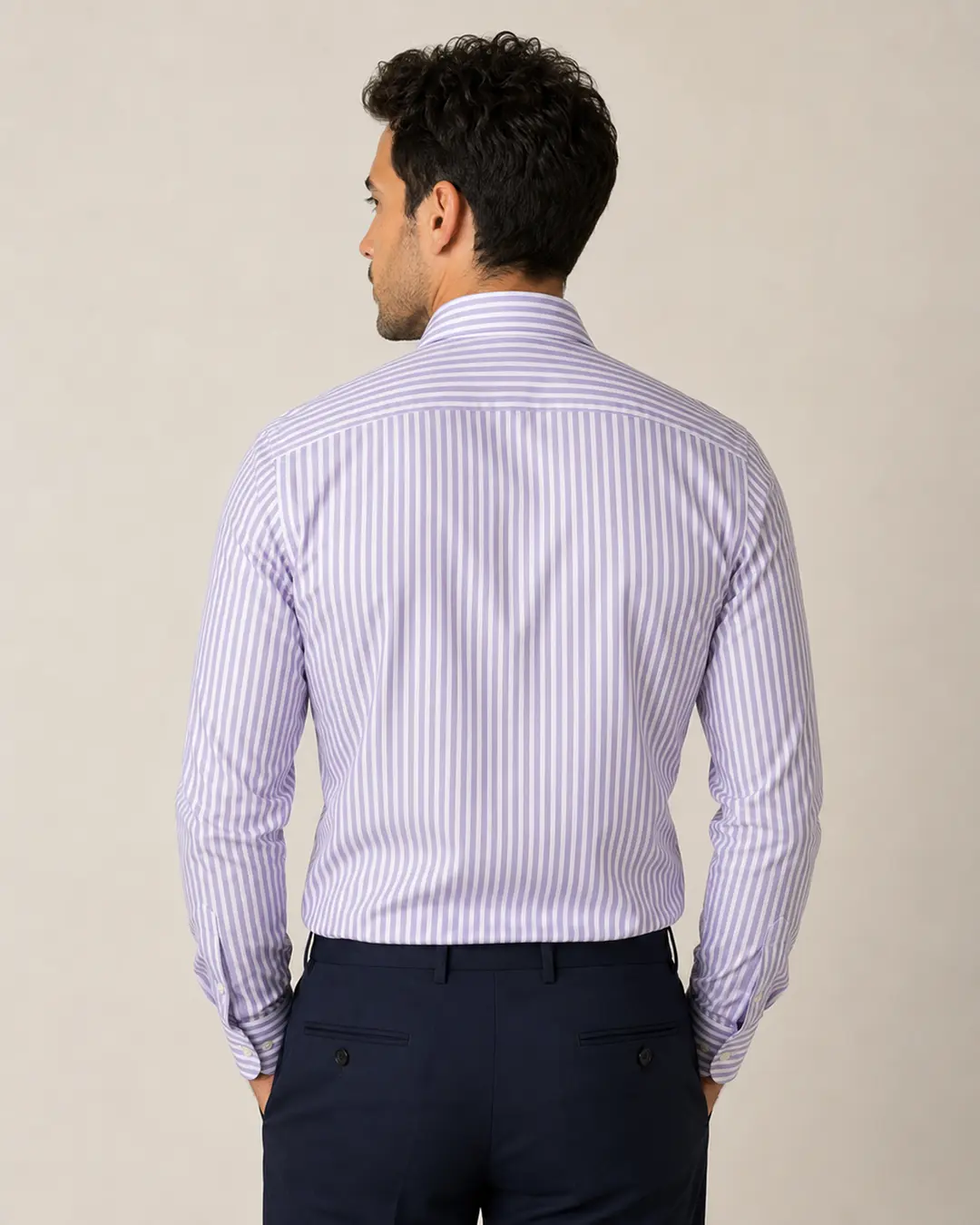 Purple Stripe Dress Shirt