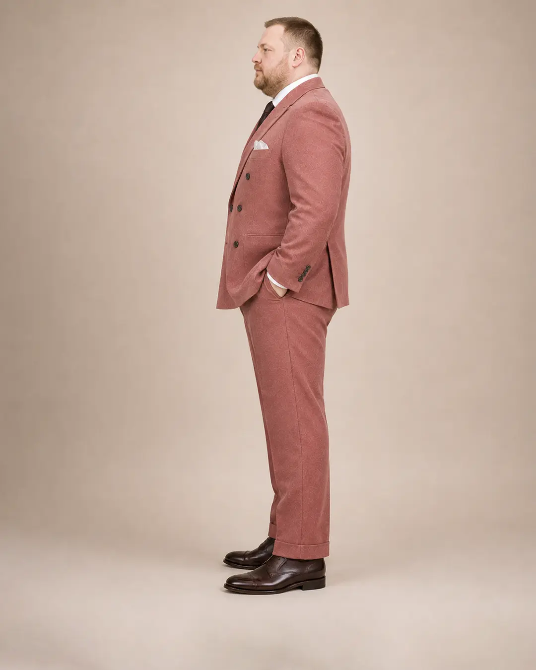 Dusty Rose Double-Breasted Suit