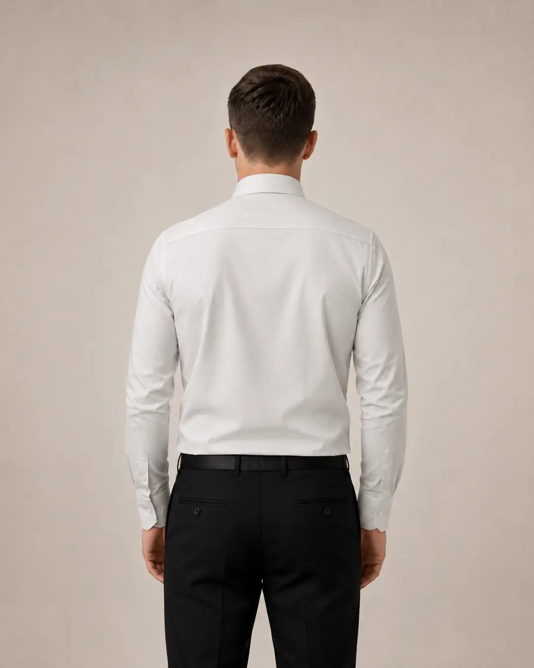 White Pleated Dress Shirt