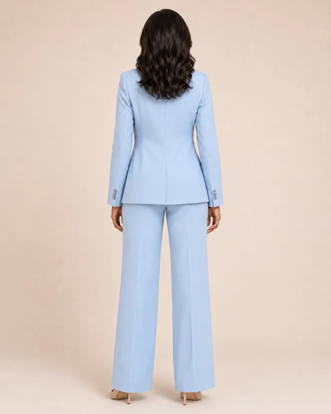 Powder Blue Double-Breasted Tuxedo