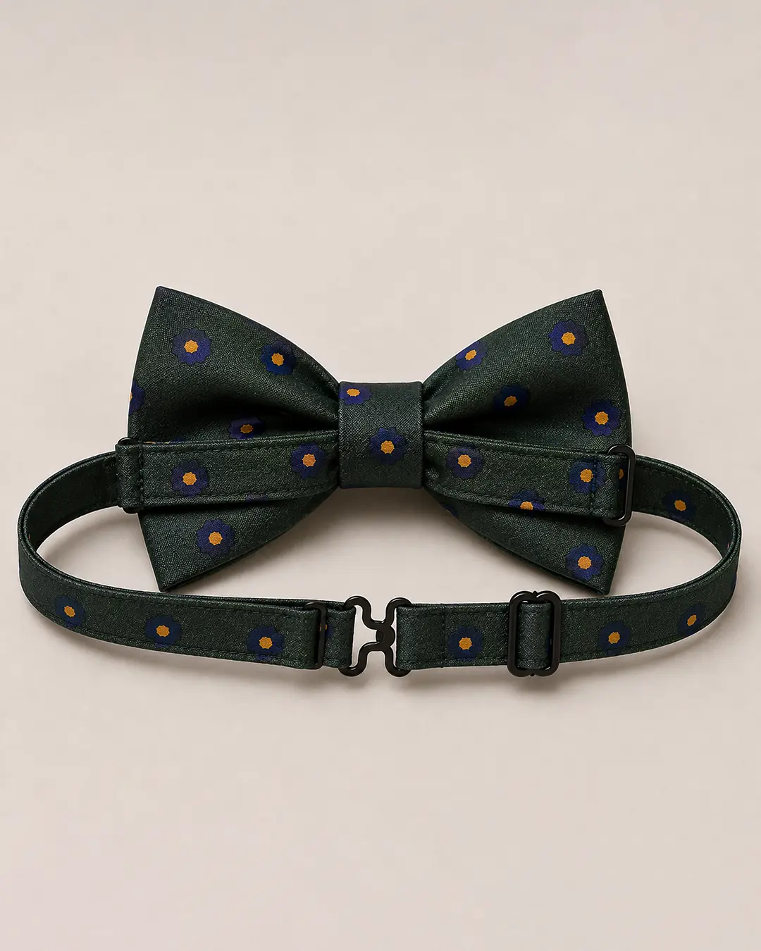 Forest Green Floral Pattern Bow Tie
