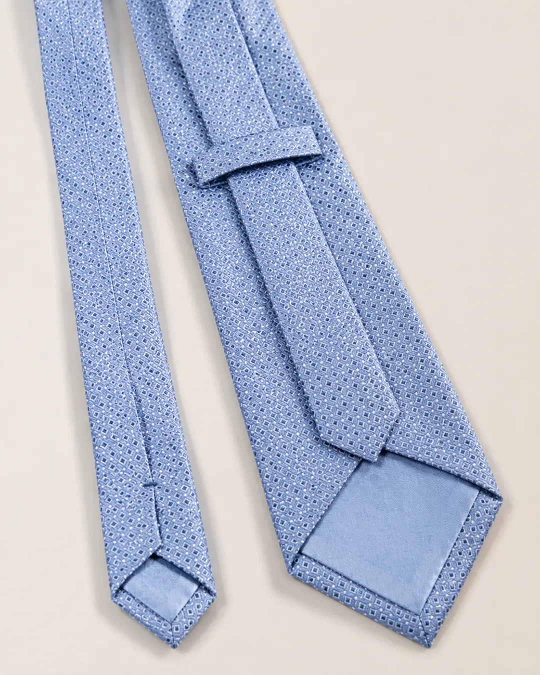 Light Blue Geometric Pattern Tie