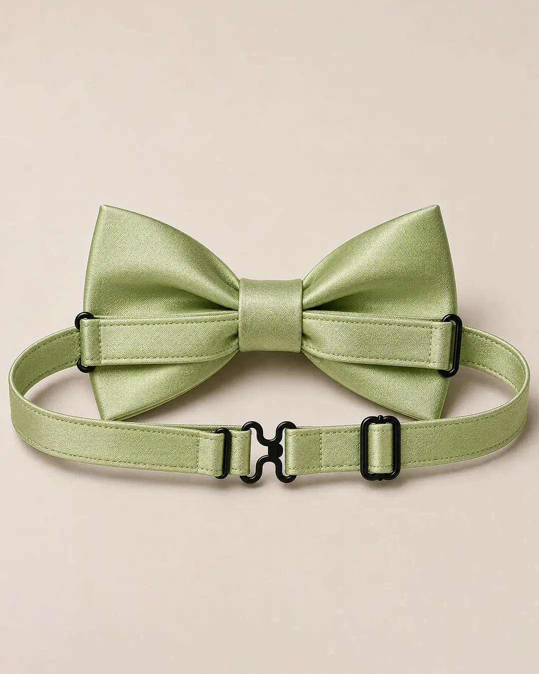 Sage Green Satin Bow Tie