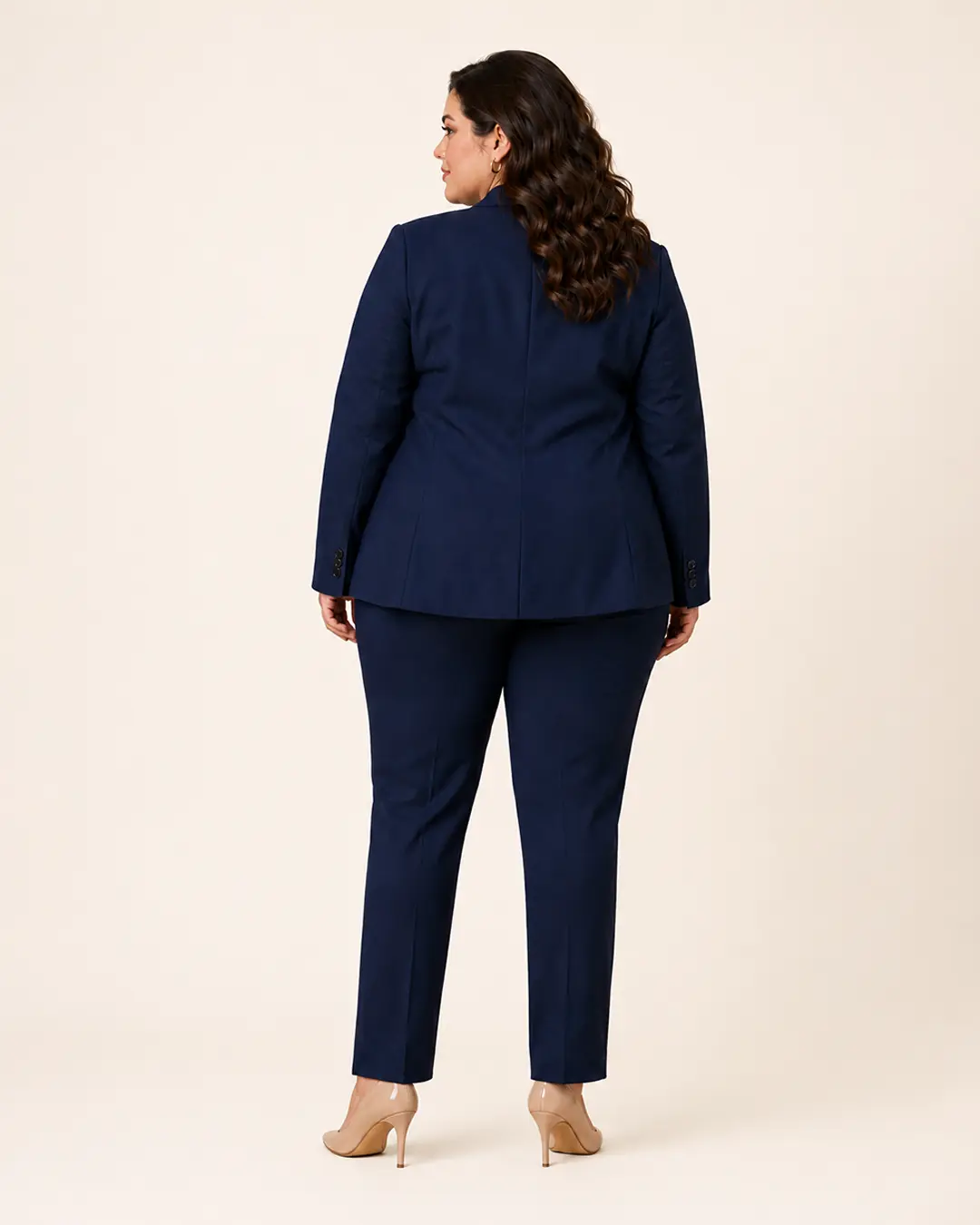 Navy Single-Breasted Tailored Blazer