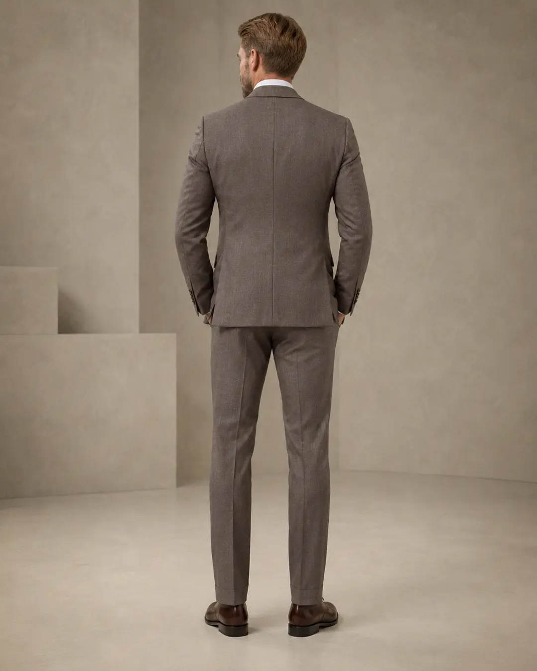 Taupe Three-Piece Suit