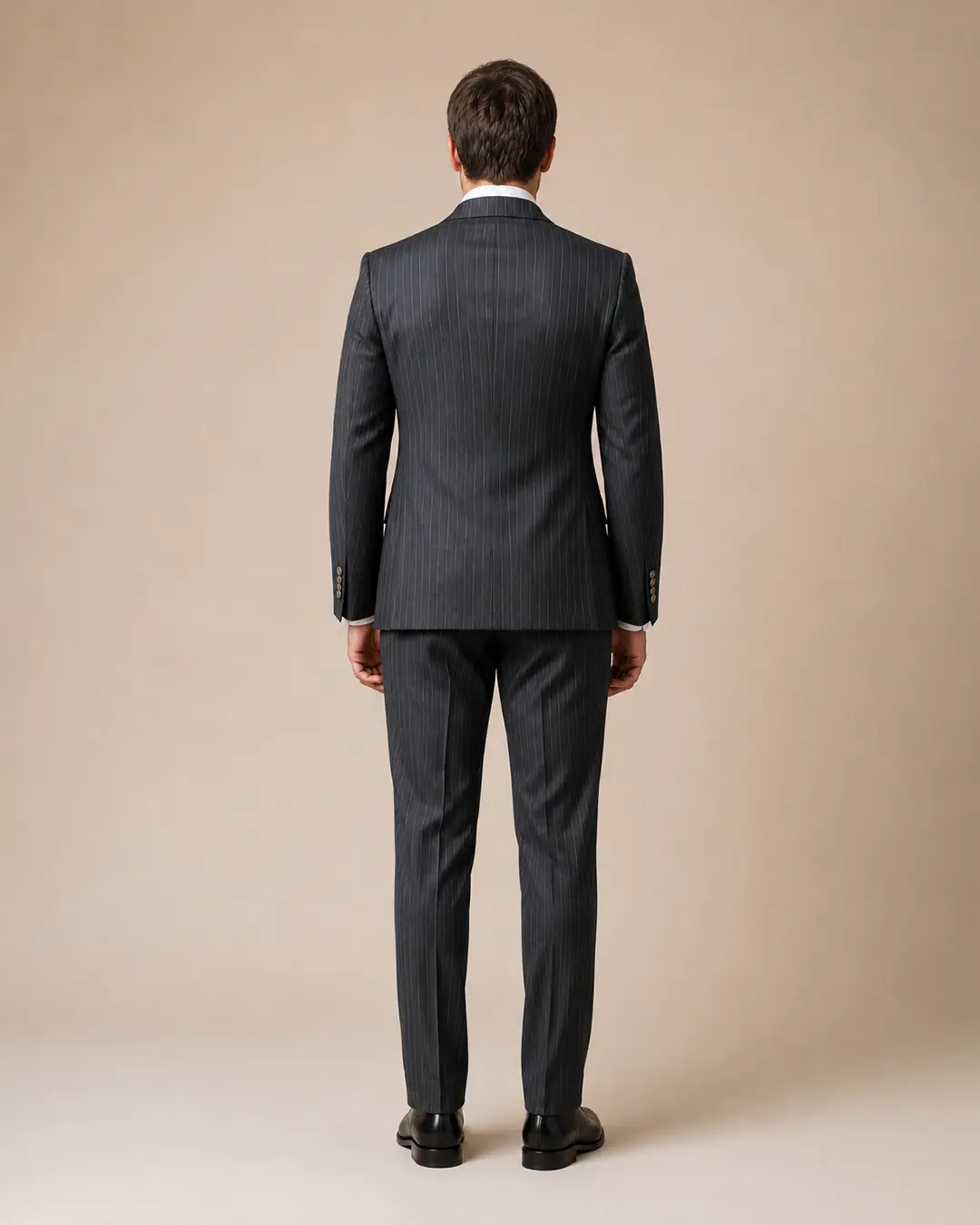 Charcoal Pinstripe Double-Breasted Suit
